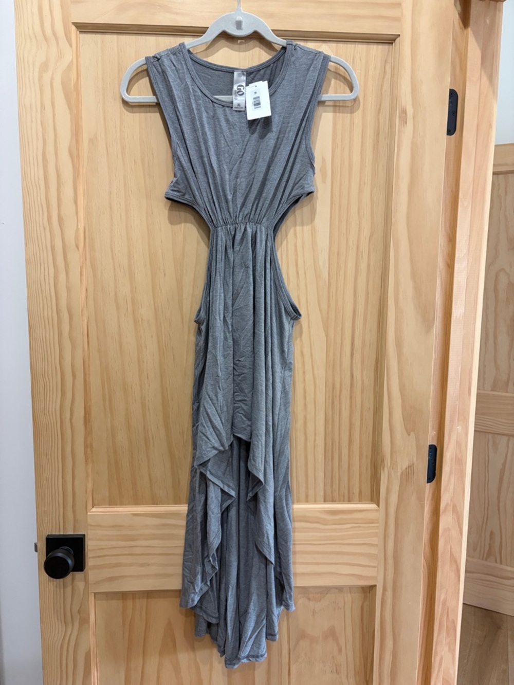 NWT Go Couture Gray Cut Out Dress